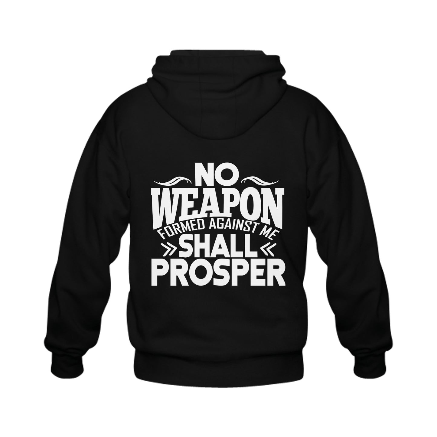 No Weapon Formed Against Me Shall Prosper hoodie Gildan Full Zip Hooded Sweatshirt